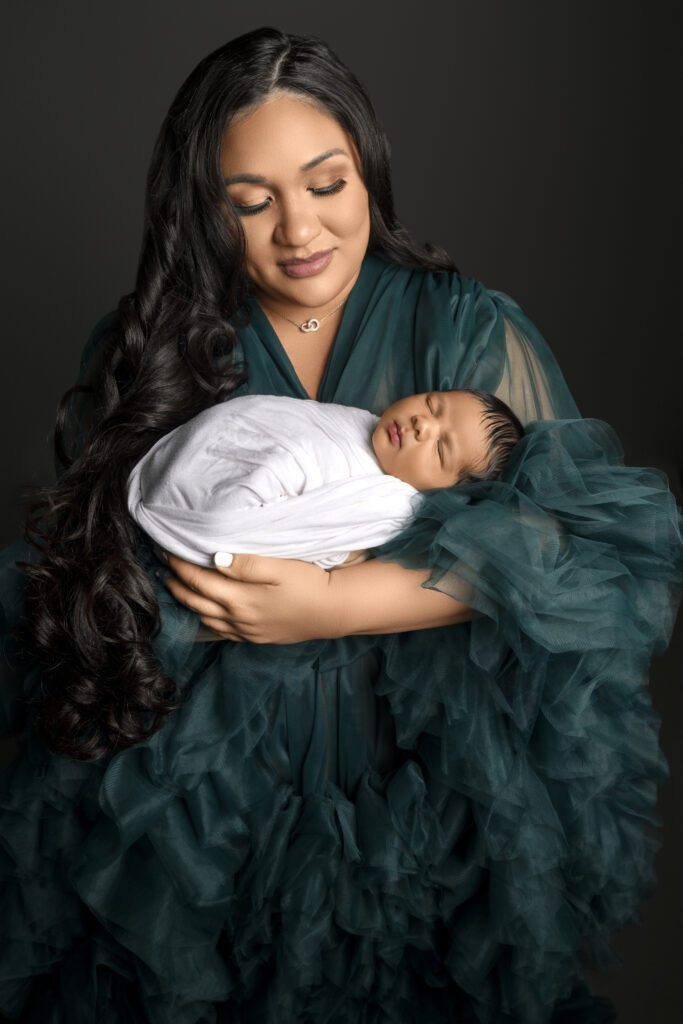 Mother and baby fine art newborn session